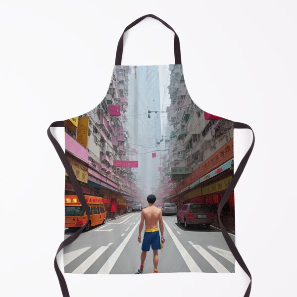 Aperçu de l'œuvre Homme debout dans la rue de Hong Kong créée et vendue par Places On Earth.
