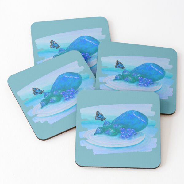 Item preview, A Soft Landing in Marine Blue designed and sold by anneliesfineart.