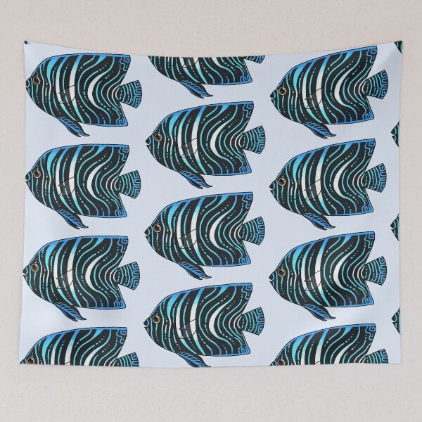 Item preview, Blue Koran Angelfish designed and sold by Spadefish Art.