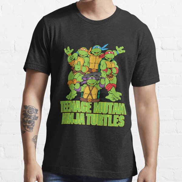 Teenage Mutant Ninja Turtles Nickelodeon TMNT Green Distressed T-Shirt Sz  Small