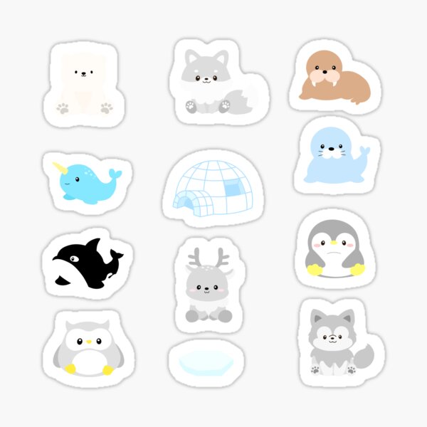 Item preview, The Arctic Animals Sticker Pack  designed and sold by TheHitShop1.