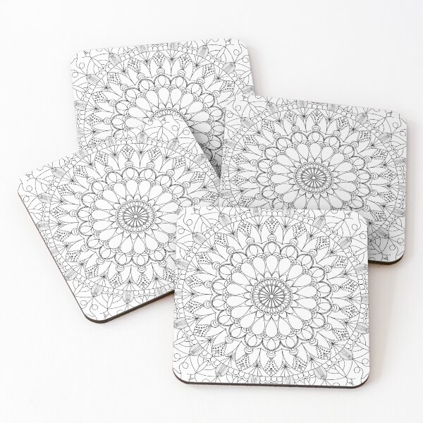 Item preview, Black and white minimalist mandala designed and sold by Aspirina1569.