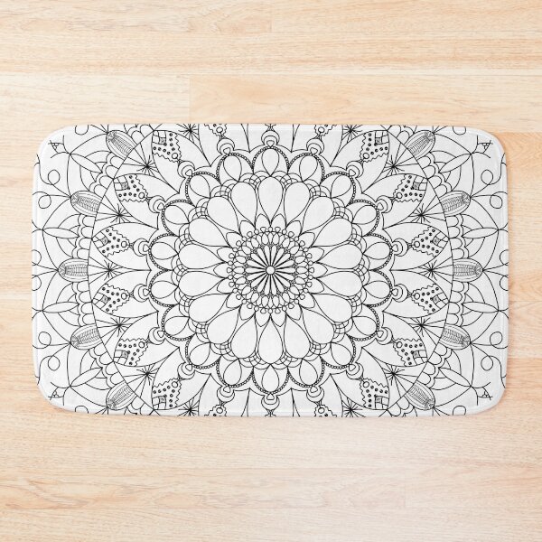 Item preview, Black and white minimalist mandala designed and sold by Aspirina1569.