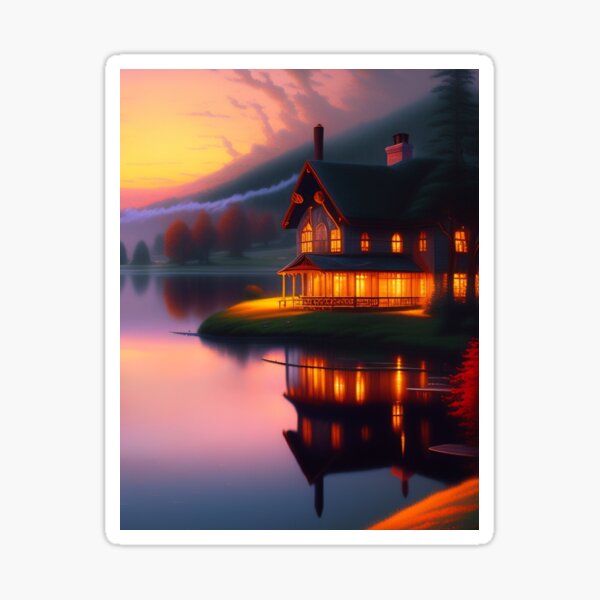 Lakehouse Paradise 4 Sticker