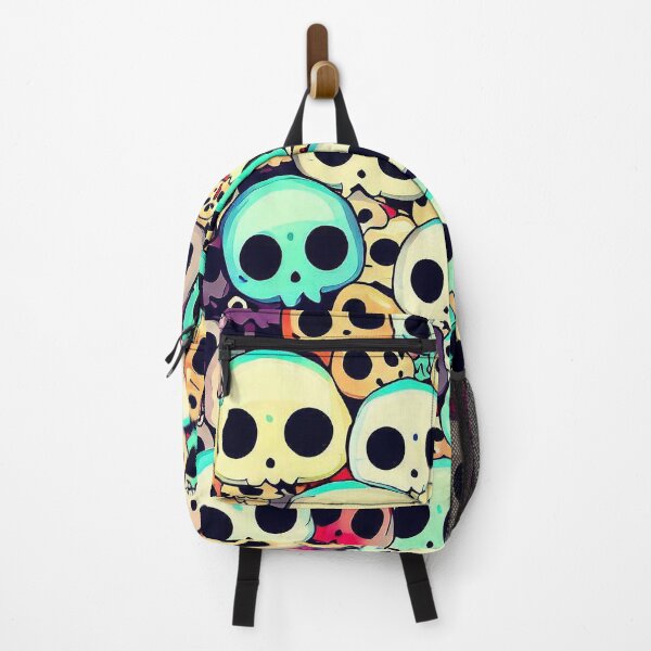 Item preview, Funny spooky colorful little skulls pattern designed and sold by TomFrontierArt.