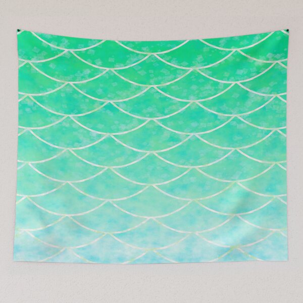 Item preview, Teal-Green Mermaid Scales designed and sold by HijabieUkhty.