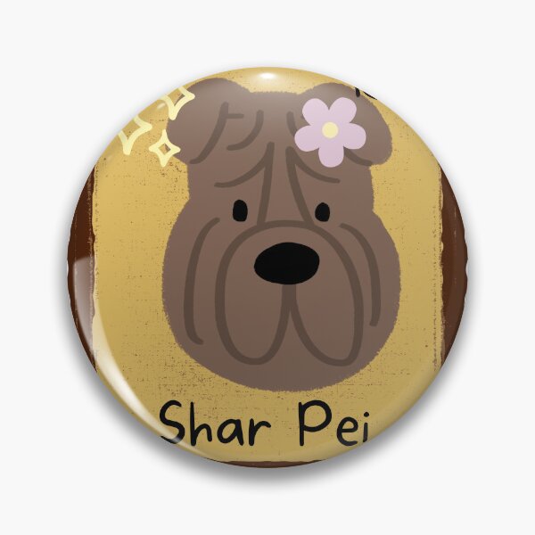 Item preview, Cute Shar Pei Dog Stamp designed and sold by EverAfterStudio.