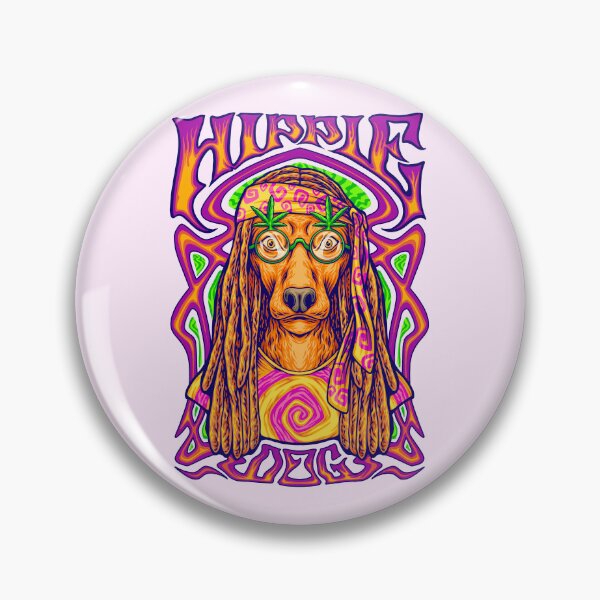 Item preview, Hippie dog on the psychedelic background designed and sold by Acim0.
