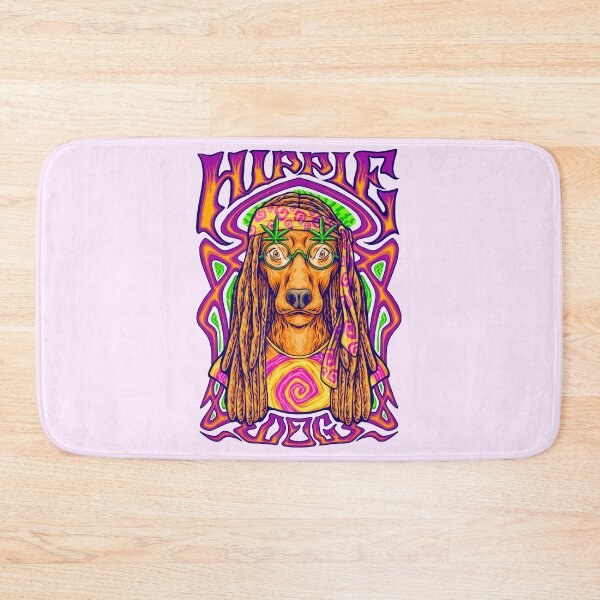 Item preview, Hippie dog on the psychedelic background designed and sold by Acim0.