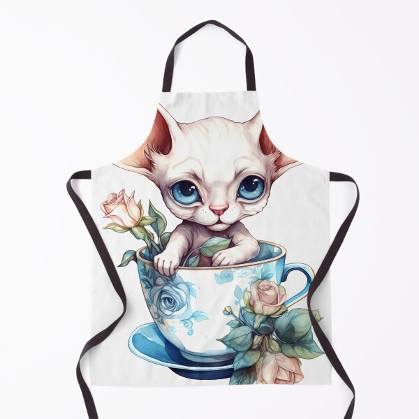Item preview, Sphynx Cat Clipart, Cat in Tea Cup, Floral Teacup Art, Kitty in Mug, Garden Cat, Tea Time Cat, Rosy Teacup, Cat Garden Art designed and sold by CoolorPainting.