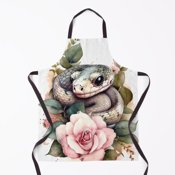 Item preview, African Rock Python Animal Clipart, Savannah Animal in Roses, Floral Fauna Art, Animal in Roses, Flower Beast, Wild in Bloom, Watercolor designed and sold by CoolorPainting.