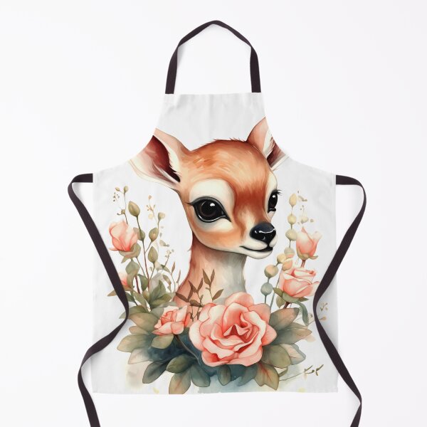 Item preview, Antelope Animal Clipart, Savannah Animal in Roses, Floral Fauna Art, Animal in Roses, Flower Beast, Wild in Bloom, Watercolor Graphic designed and sold by CoolorPainting.