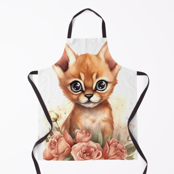Item preview, Caracal Animal Clipart, Savannah Animal in Roses, Floral Fauna Art, Animal in Roses, Flower Beast, Wild in Bloom, Watercolor Graphic designed and sold by CoolorPainting.