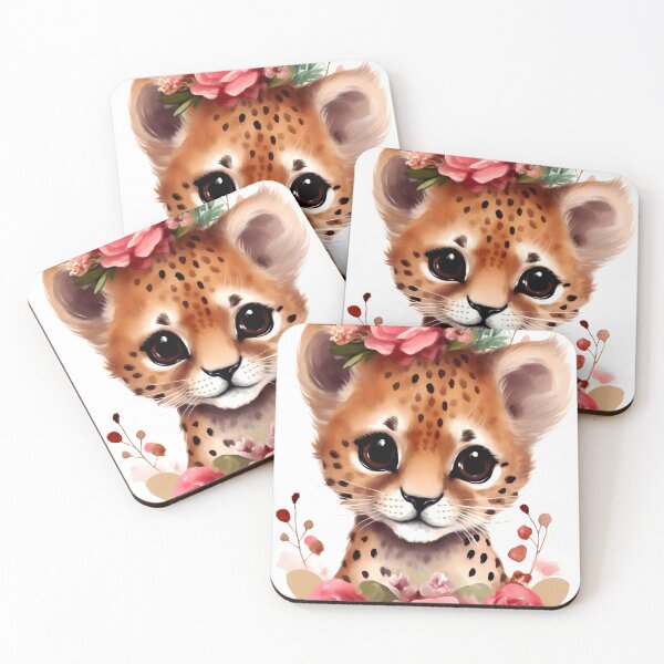 Item preview, Cheetah Animal Clipart, Savannah Animal in Roses, Floral Fauna Art, Animal in Roses, Flower Beast, Wild in Bloom, Watercolor Graphic designed and sold by CoolorPainting.