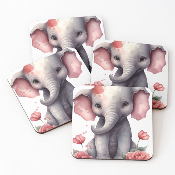 Item preview, Elephant Animal Clipart, Savannah Animal in Roses, Floral Fauna Art, Animal in Roses, Flower Beast, Wild in Bloom, Watercolor Graphic designed and sold by CoolorPainting.