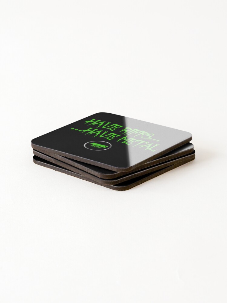 Thumbnail 4 of 5, Coasters (Set of 4), Have Riffs.....Green - CLEAR designed and sold by KmanRiffs.