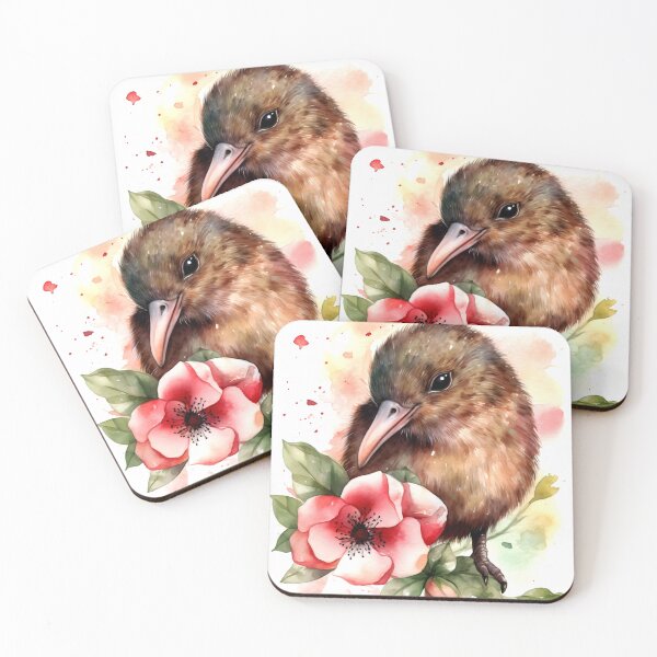 Item preview, Kiwi Animal Clipart, Savannah Animal in Roses, Floral Fauna Art, Animal in Roses, Flower Beast, Wild in Bloom, Watercolor Graphic designed and sold by CoolorPainting.