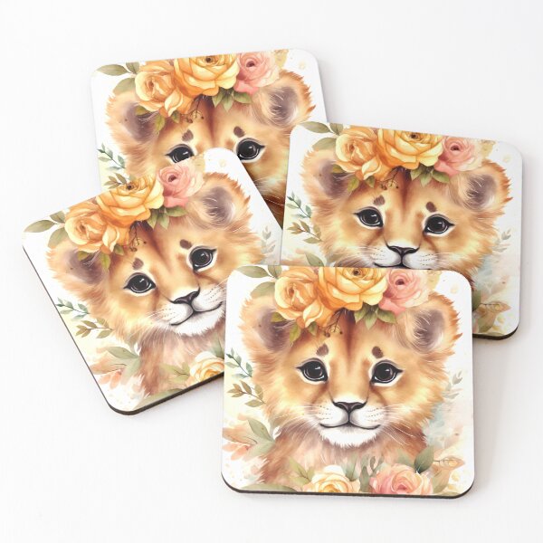 Item preview, Lion Animal Clipart, Savannah Animal in Roses, Floral Fauna Art, Animal in Roses, Flower Beast, Wild in Bloom, Watercolor Graphic designed and sold by CoolorPainting.