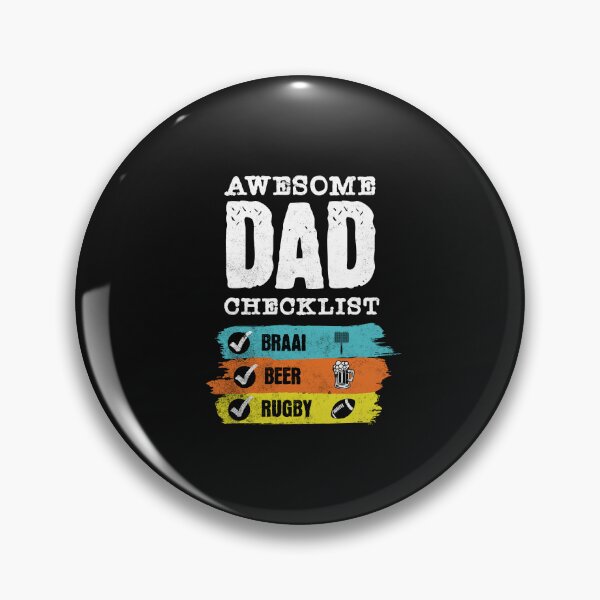 Item preview, Awesome Dad Checklist Braai Beer Rugby South African Braai Dad designed and sold by Huesoffun.