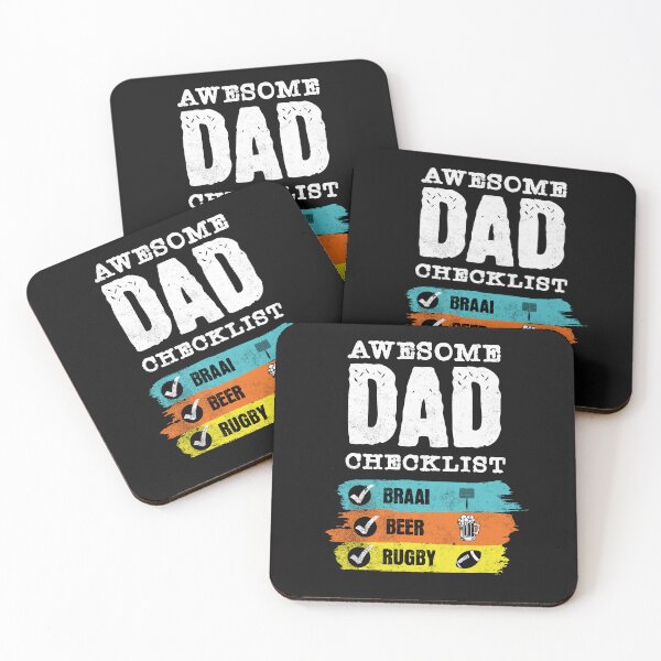 Item preview, Awesome Dad Checklist Braai Beer Rugby South African Braai Dad designed and sold by Huesoffun.