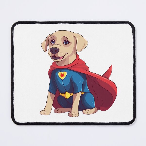 Item preview, Cute labrador dog wearing a super hero costume designed and sold by ArtfulHorizons.