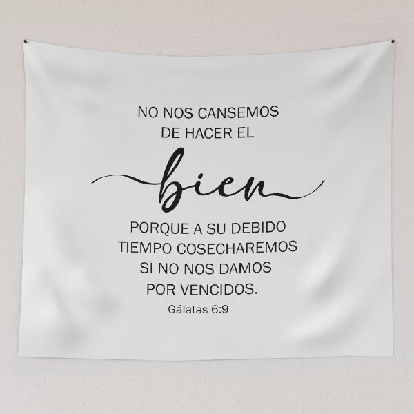 Item preview, Gálatas 6:9 Spanish Bible Verse designed and sold by Aryam Quotes.