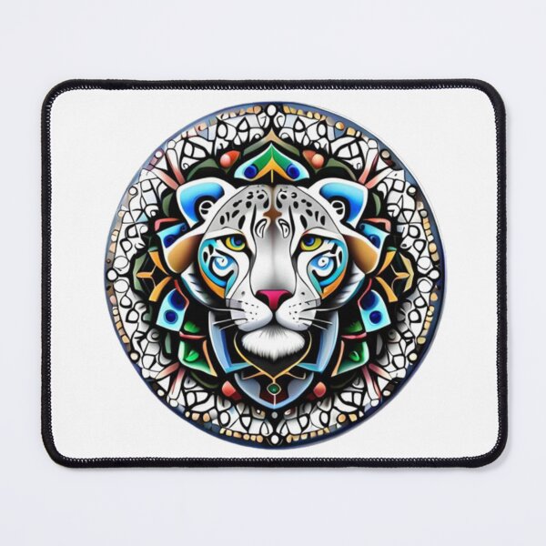 Item preview, Arctic tiger mandala style designed and sold by MyStickeroonies.