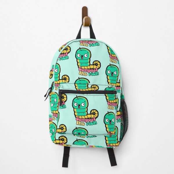 Item preview, Compost The Rich - Beautiful bright funny worm design designed and sold by Bug & Brush.
