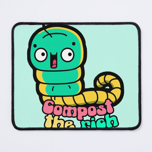 Item preview, Compost The Rich - Beautiful bright funny worm design designed and sold by Bug & Brush.
