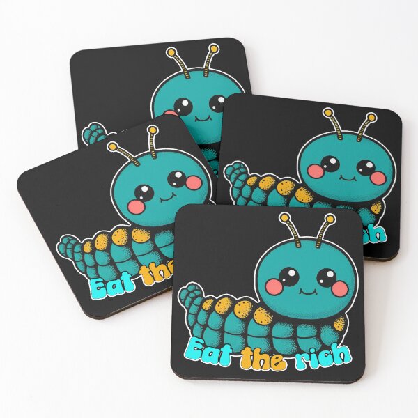 Item preview, Eat The Rich - Beautiful bright funny worm design designed and sold by Bug & Brush.