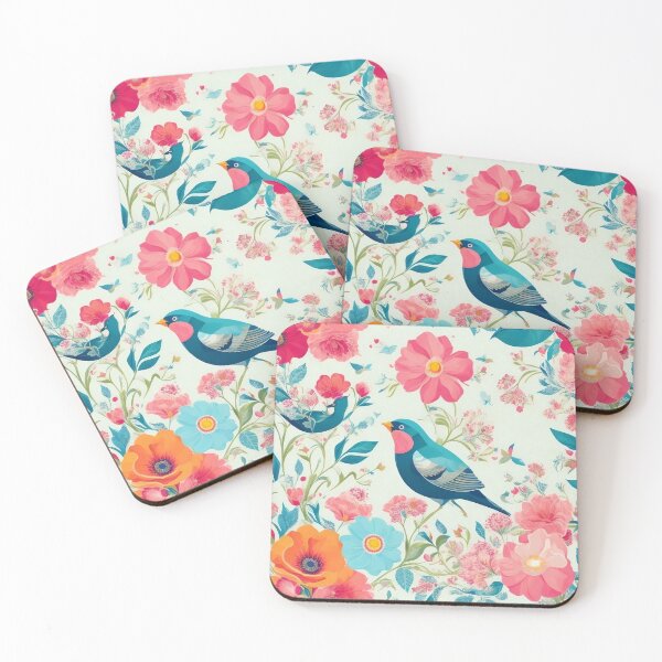 Artikelvorschau, Aquarellvogel und Blumen entworfen und verkauft von ohmdesignart.