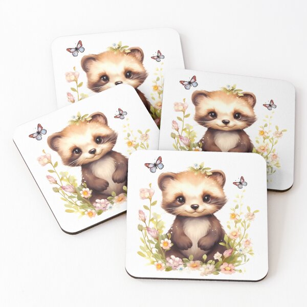 Item preview, European Polecat Animal Clipart, European Animal, Continental Fauna Art, European Mammal, Local Wildlife, European Species designed and sold by CoolorPaint.