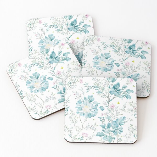 Artikelvorschau, Aquarellblumen blau entworfen und verkauft von ohmdesignart.