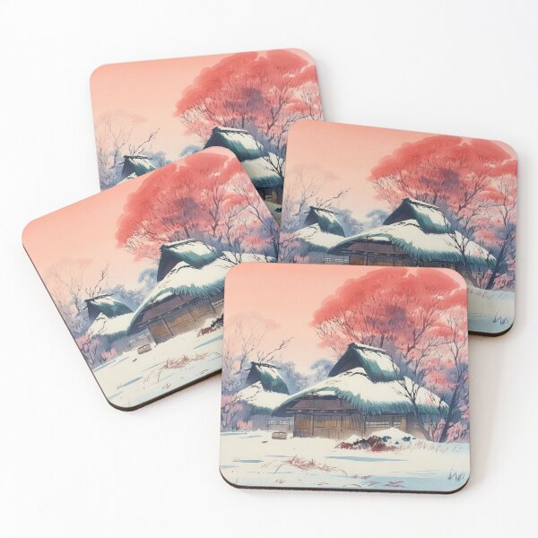 Item preview, Thatched huts in winter designed and sold by AnotherJapan.