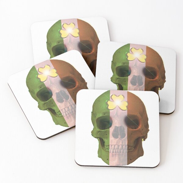 Item preview, The Irish Flag Shamrock Skull - designed and sold by ArtShopScaly.