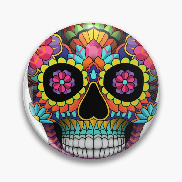 Item preview, sugar skull full colors designed and sold by ArtShopScaly.