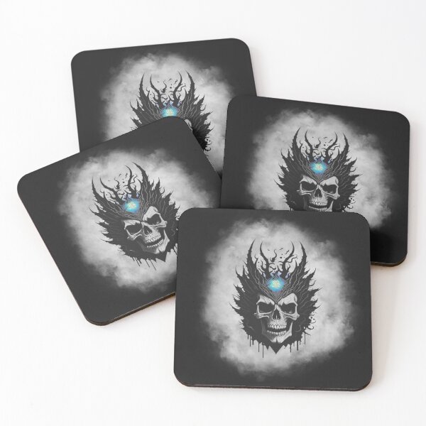 Item preview, Tattoo style realistic skull with splash of color on crown and splashes of black ink designed and sold by MonstersVariety.