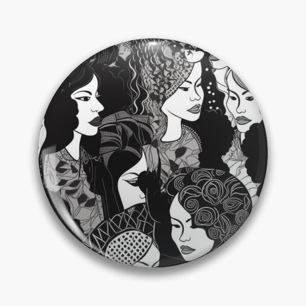 Item preview, Black & White Women Digital Pattern designed and sold by zolarche.