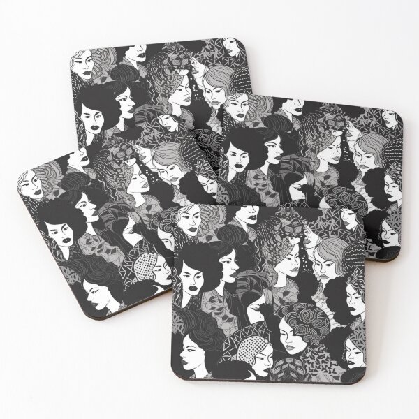 Item preview, Black & White Women Digital Pattern designed and sold by zolarche.