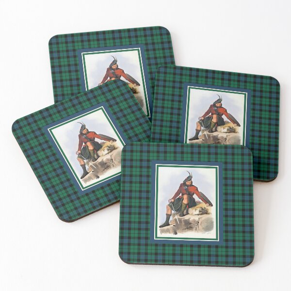 Item preview, Clan MacKay Vintage Portrait Tartan Border designed and sold by plaidwerx.