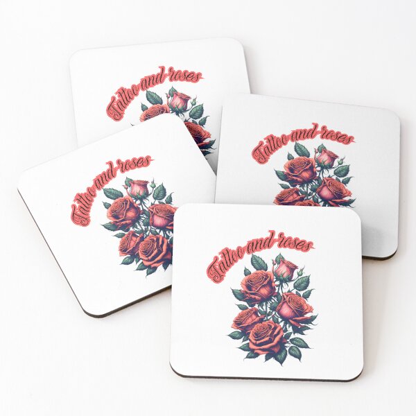 Item preview, Tattoo and roses: Color tattoo of red roses with leaves of green tones and phrase tattoo and roses. designed and sold by MonstersVariety.