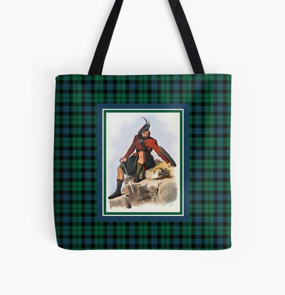 Item preview, Clan MacKay Vintage Portrait Tartan Border designed and sold by plaidwerx.
