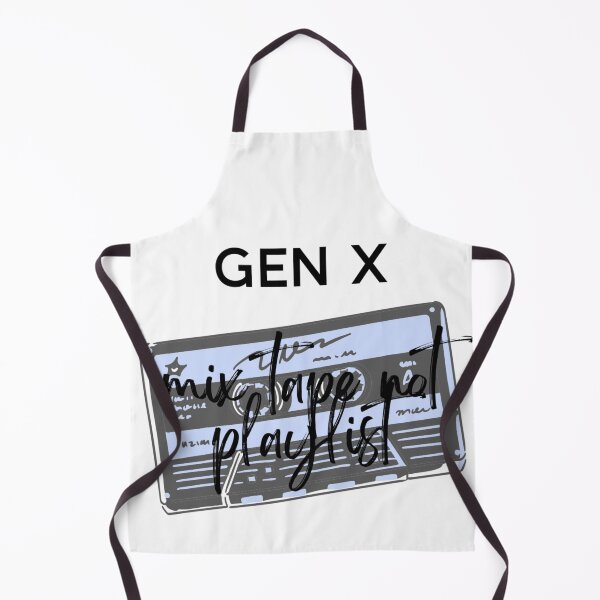 Item preview, gen x mixtape not playlist text graphic v1a white background designed and sold by fishpressink.