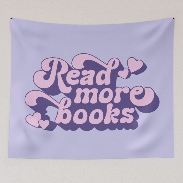 Item preview, Read More Books - Books Lover Quote Retro Pastel Purple Typography designed and sold by Cawaiico.