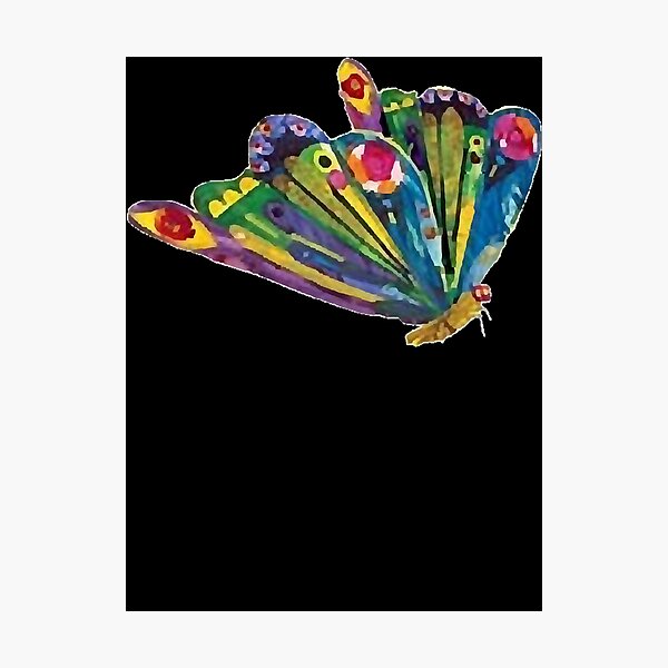 Eric Carle Rainbow Butterfly Art Print on Premium Canvas