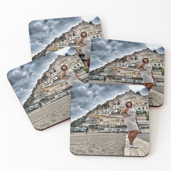 Item preview, Positano's Colorful Charm: A Beachside Portrait designed and sold by EpicVistas.