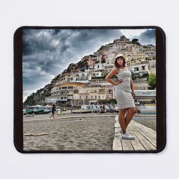 Item preview, Positano's Colorful Charm: A Beachside Portrait designed and sold by EpicVistas.