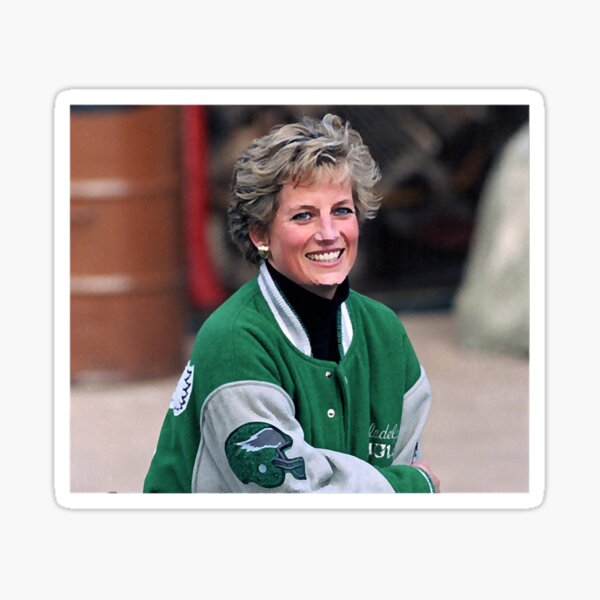 Princess Diana in an Eagles Jacket 