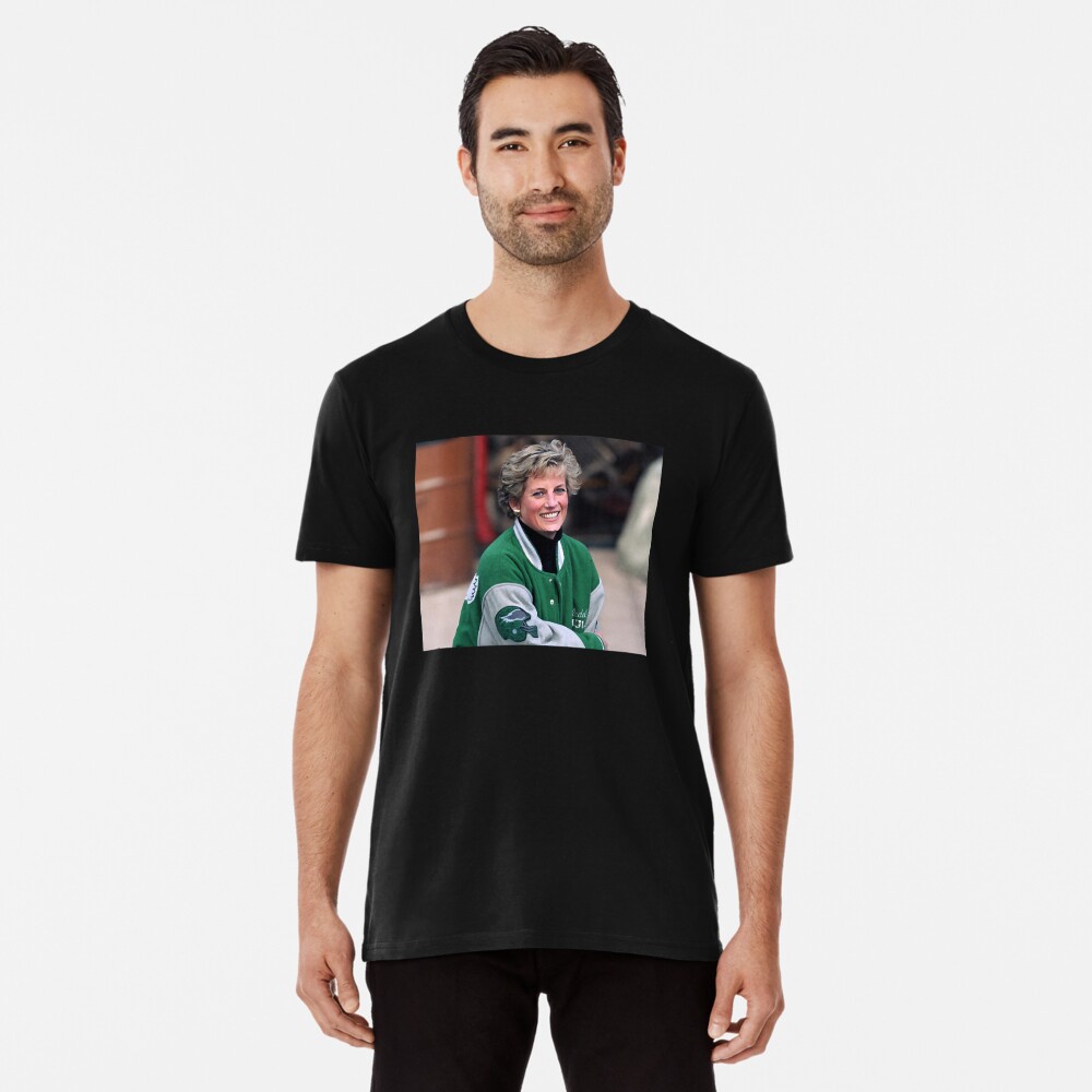 THE VINTAGE PRINCESS DIANA LOVES TO WEAR A JACKET WITH THE EAGLES SHIRT AND  STICKER  Sticker for Sale by Thomaszeto