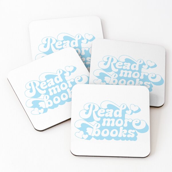 Item preview, Read More Books - Books Lover Quote Retro Pastel Blue Typography designed and sold by Cawaiico.